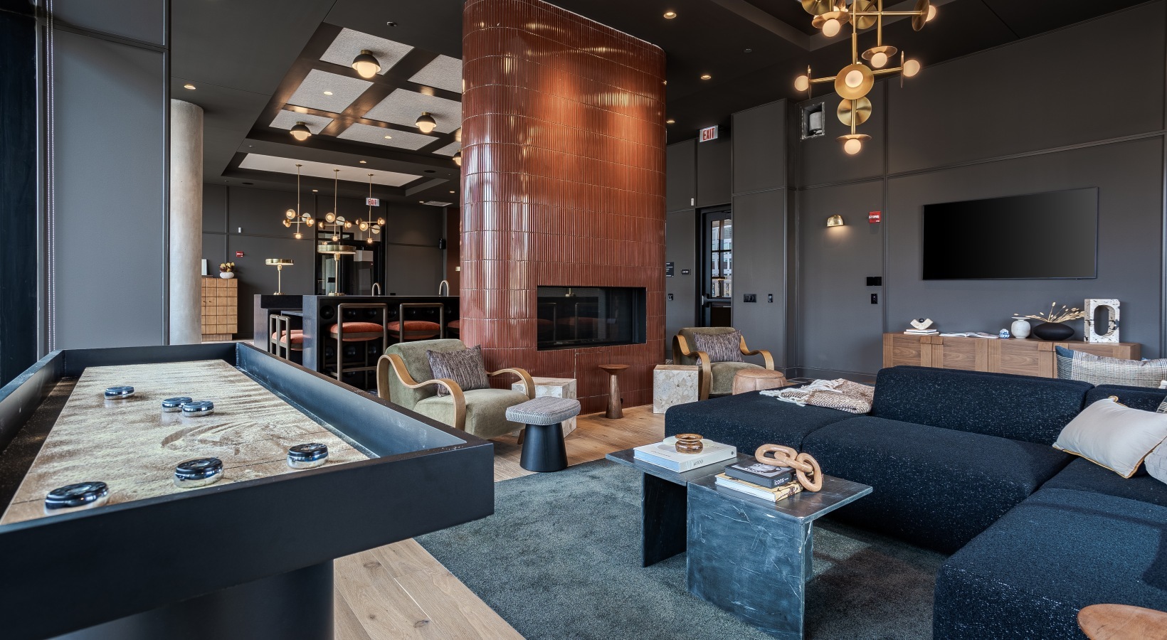 1114 West Carroll Avenue, Unit PH3303 Chicago, IL 60607 - Photo 22 of 36 a living room with furniture and a flat screen tv