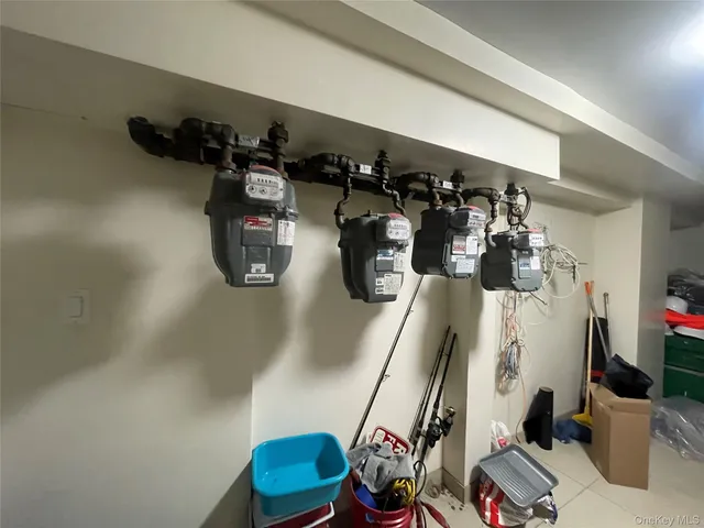 a close view of water heater room