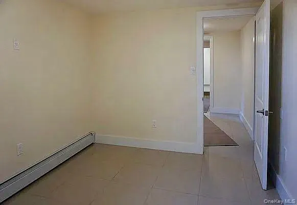 an empty room with closet