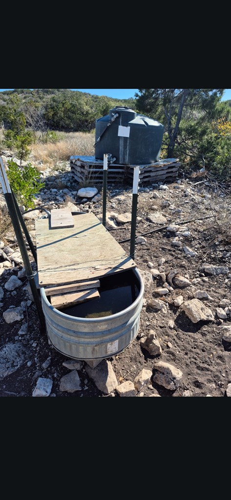 2043 Sd 45670 Rocksprings, TX 78880 - Photo 27 of 44 a view of a swimming pool with lawn chairs and plants