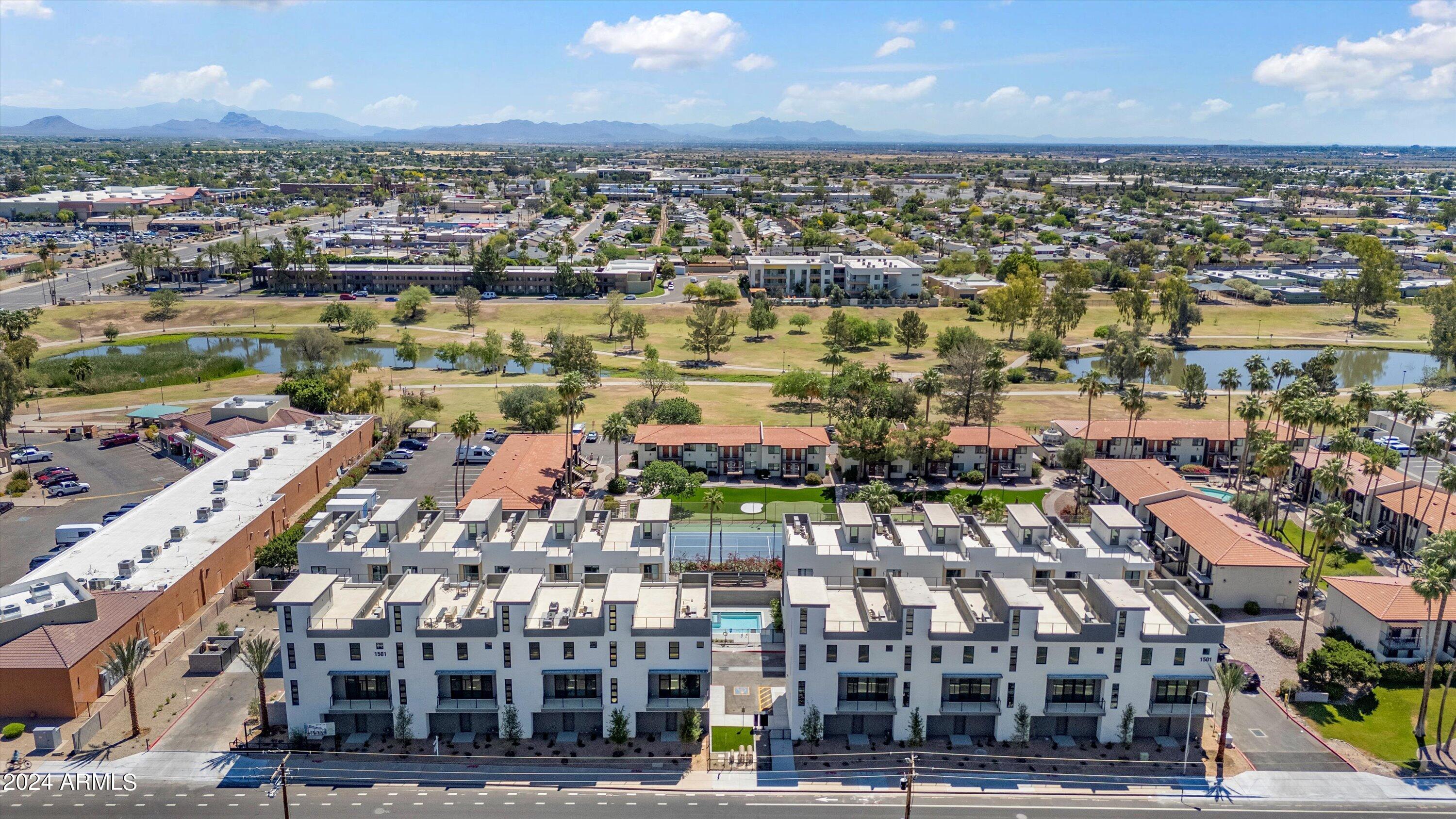 1501 North Miller Road, Unit 1002 Scottsdale, AZ 85257 - Photo 32 of 39 33-Aerial View - Green Belt