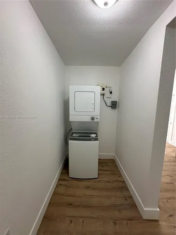 a room with a washer and dryer