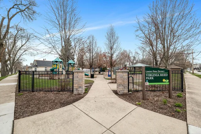 a view of park with tree