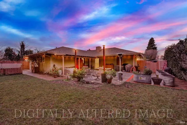 a view of a house with a patio