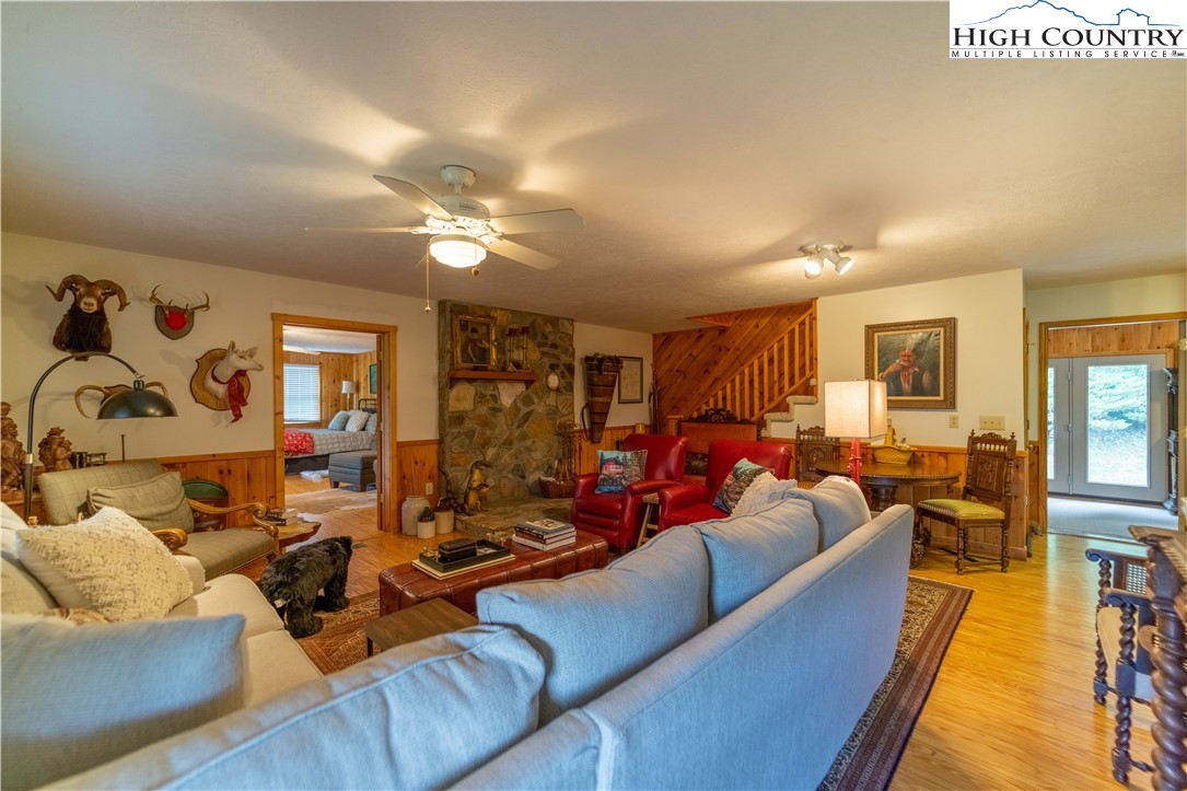 2161 River Bend Road Mouth Of Wilson, VA 24363 - Photo 14 of 47 a living room with furniture kitchen view and a large window