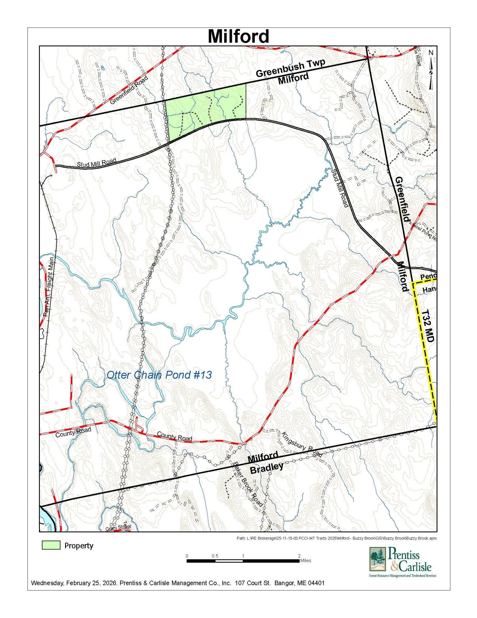 M11-l3 Stud Mill Road Greenbush, ME 04418 - Photo 7 of 9 Milford Location Map