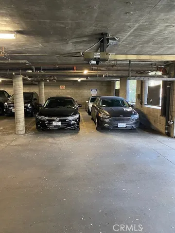 a car parked in garage
