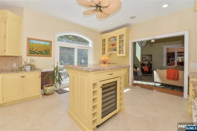 a view of livingroom with furniture and a chandelier