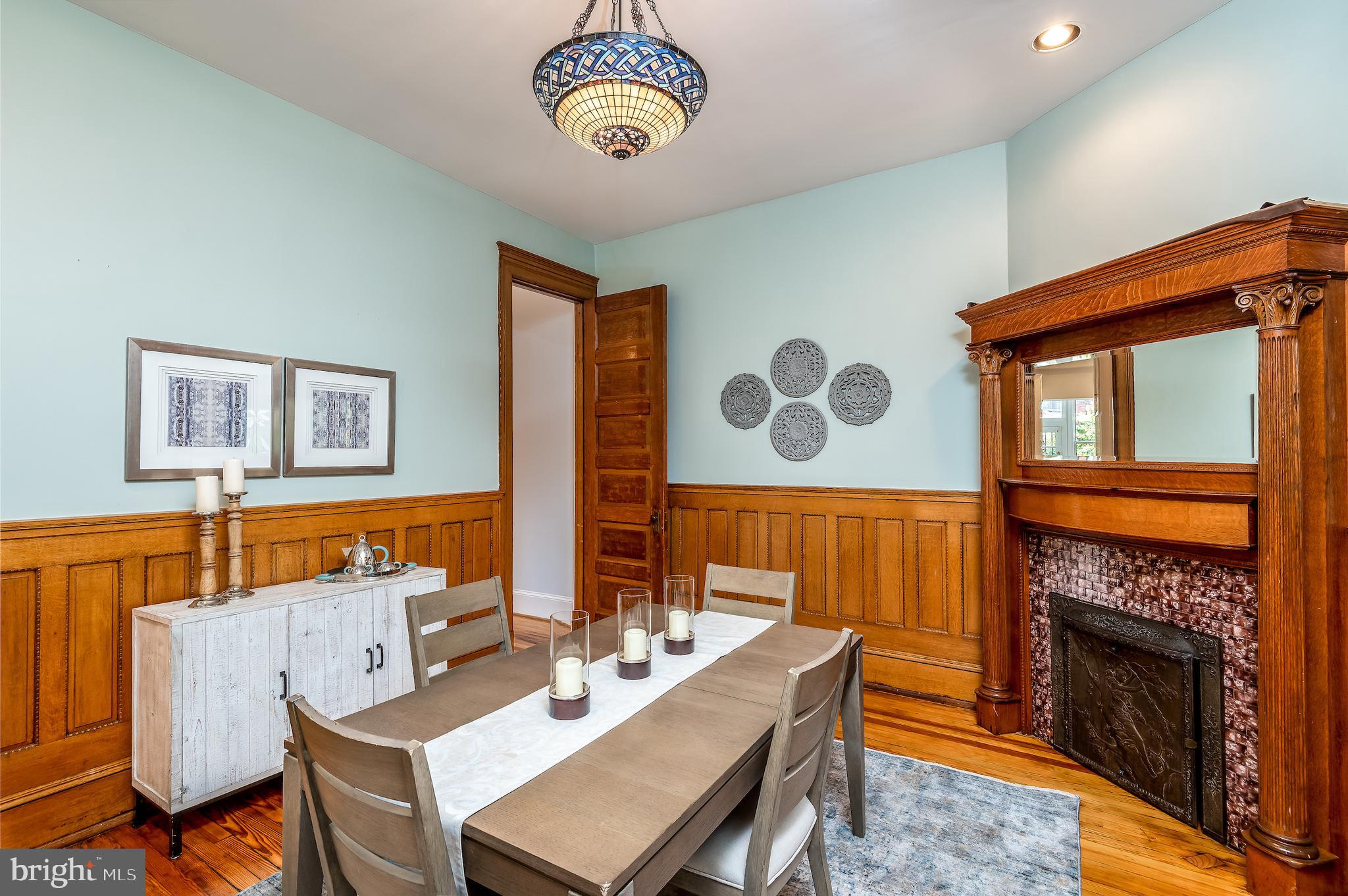 721 A Street Southeast Washington, DC 20003 - Photo 15 of 46 Dining room with original wainscoting