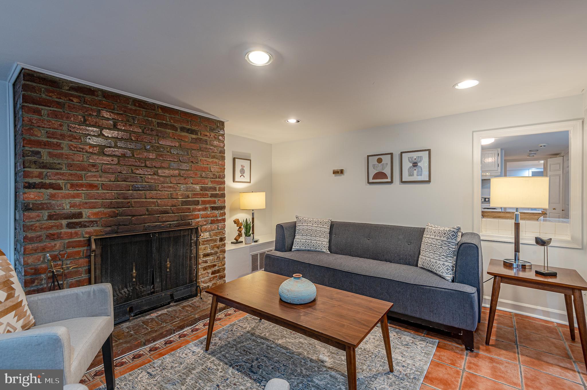 721 A Street Southeast Washington, DC 20003 - Photo 33 of 46 Apt living room with fireplace