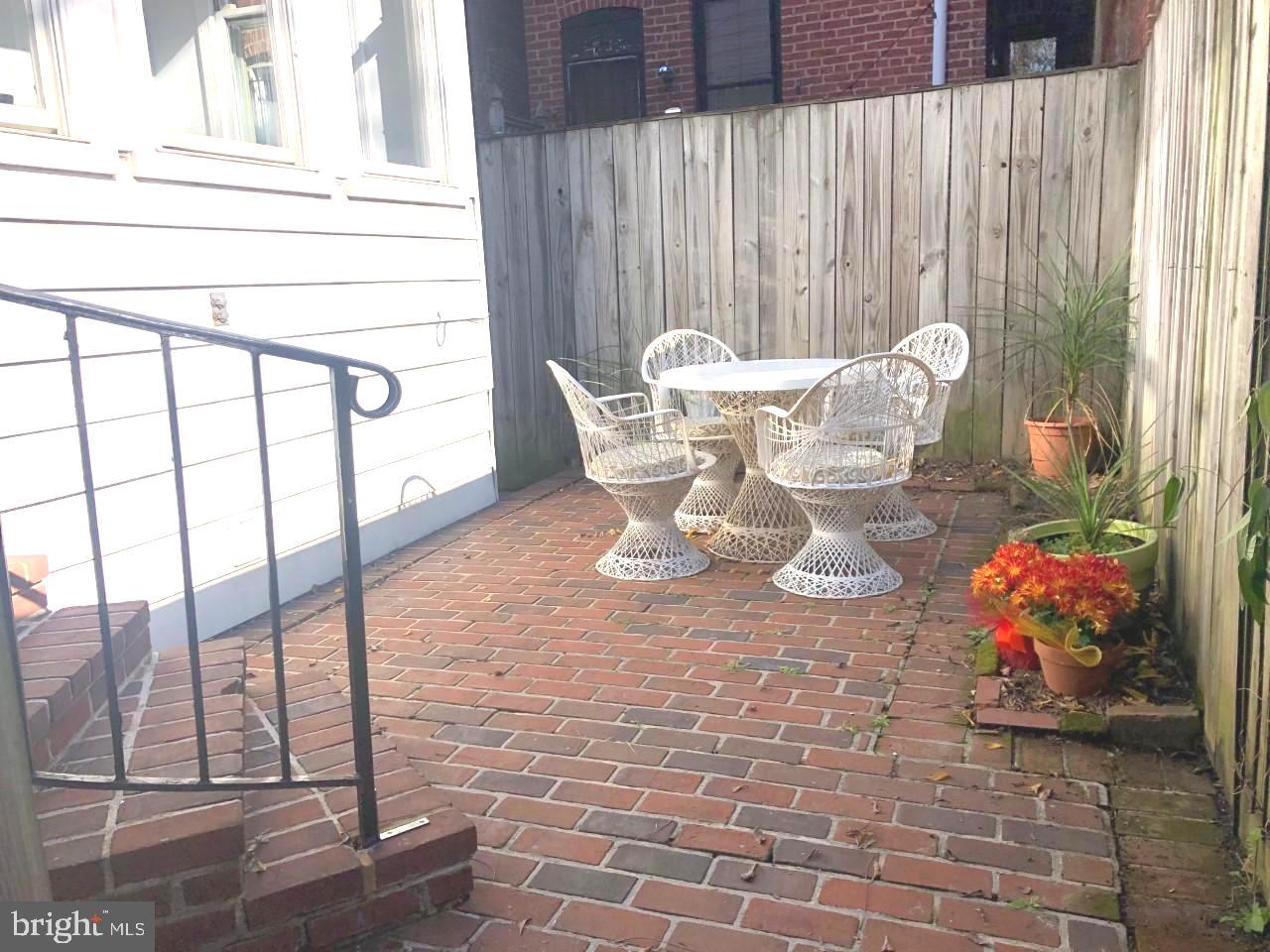 721 A Street Southeast Washington, DC 20003 - Photo 43 of 46 Rear patio with access to side alley
