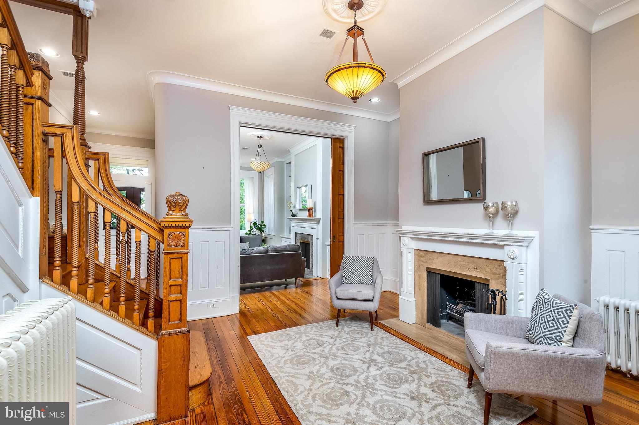 721 A Street Southeast Washington, DC 20003 - Photo 10 of 46 Parlor with working fireplace