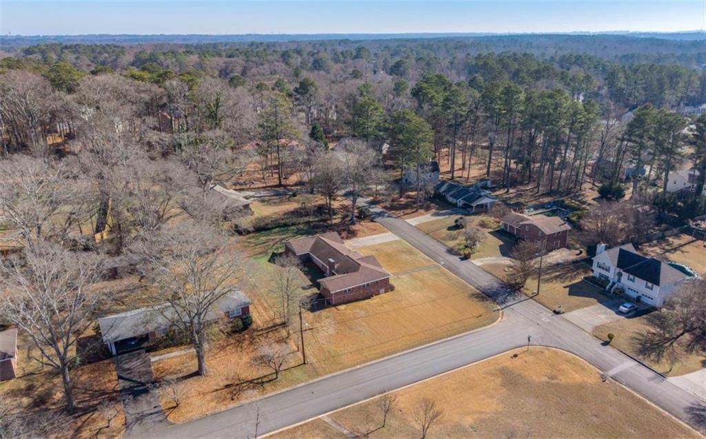 4045 Compton Circle Powder Springs, GA 30127 - Photo 8 of 54 an aerial view of a house with a yard