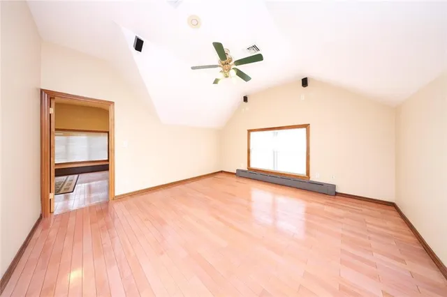 a view of an empty room and window