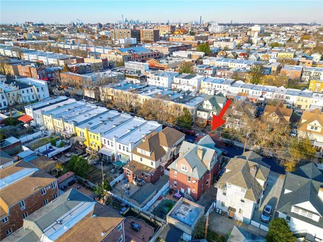 an aerial view of a city