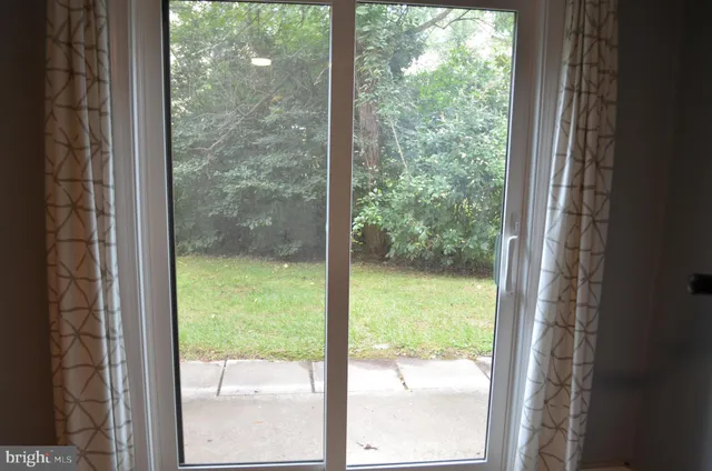 a view of yard from a window