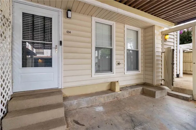 a view of entrance gate of building