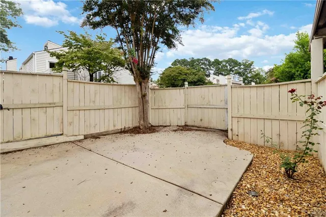 a backyard of a house