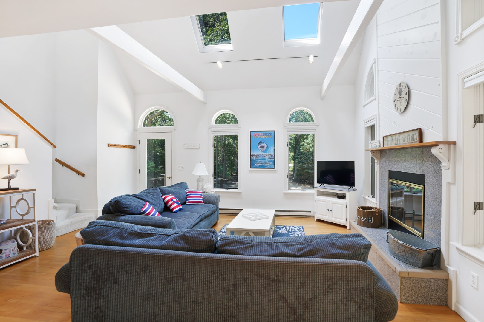 12 Duarte Circle Edgartown, MA 02539 - Photo 11 of 43 a living room with furniture fireplace and flat screen tv