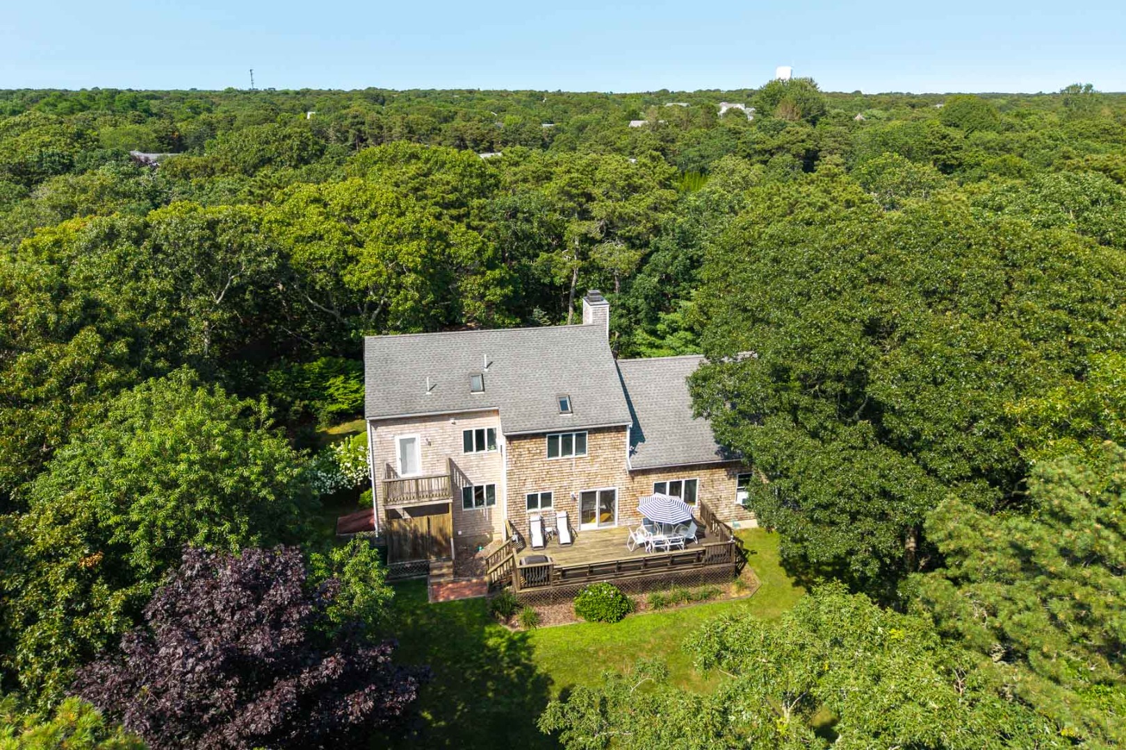 12 Duarte Circle Edgartown, MA 02539 - Photo 36 of 43 an aerial view of a house with a yard