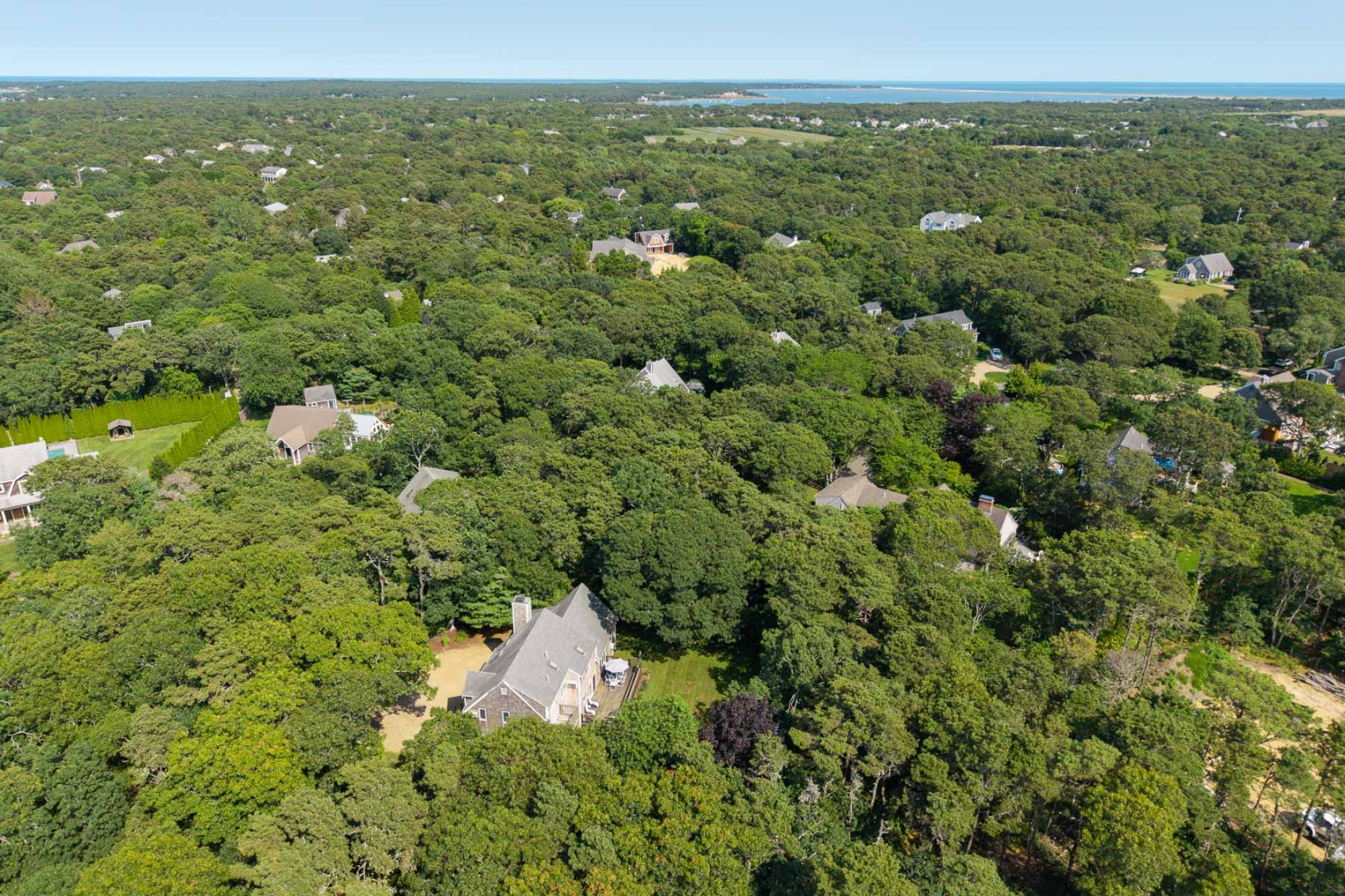 12 Duarte Circle Edgartown, MA 02539 - Photo 37 of 43 view of a green field with lots of bushes