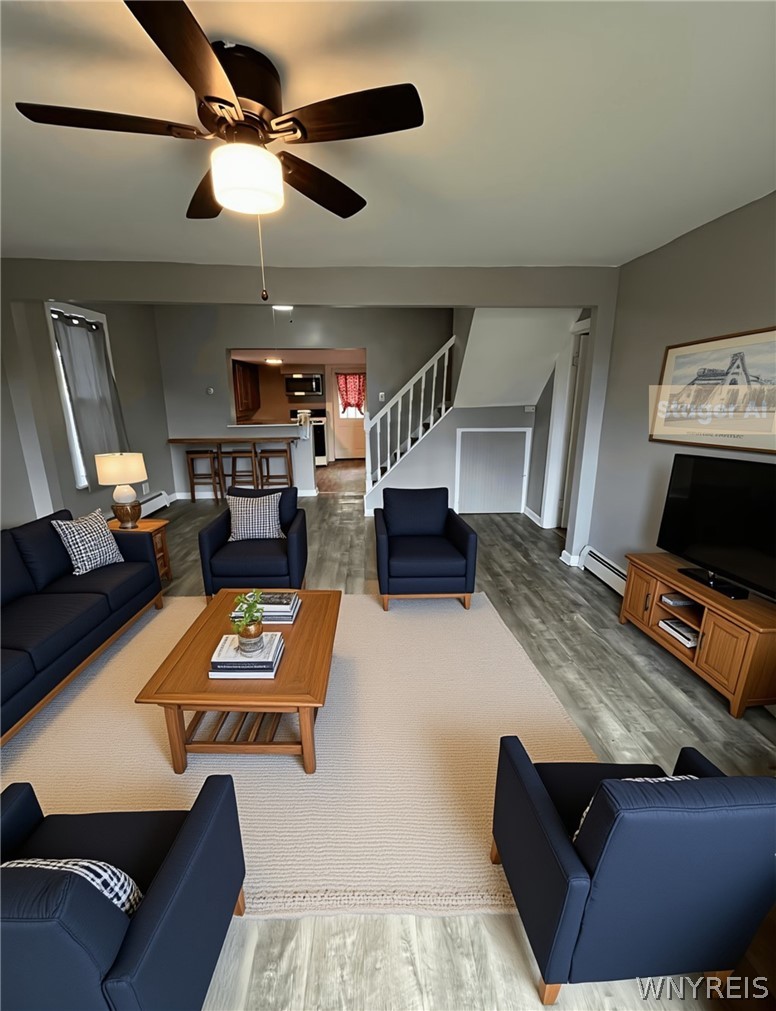 17 Edith Street Tonawanda, NY 14150 - Photo 7 of 43 DIGITALLY STAGED LIVING ROOM FACING IN