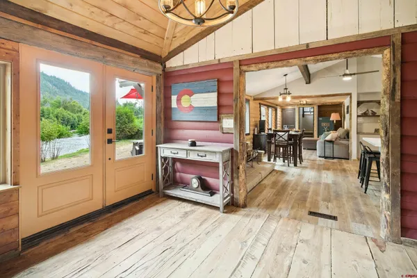 a view of a entryway front of a house