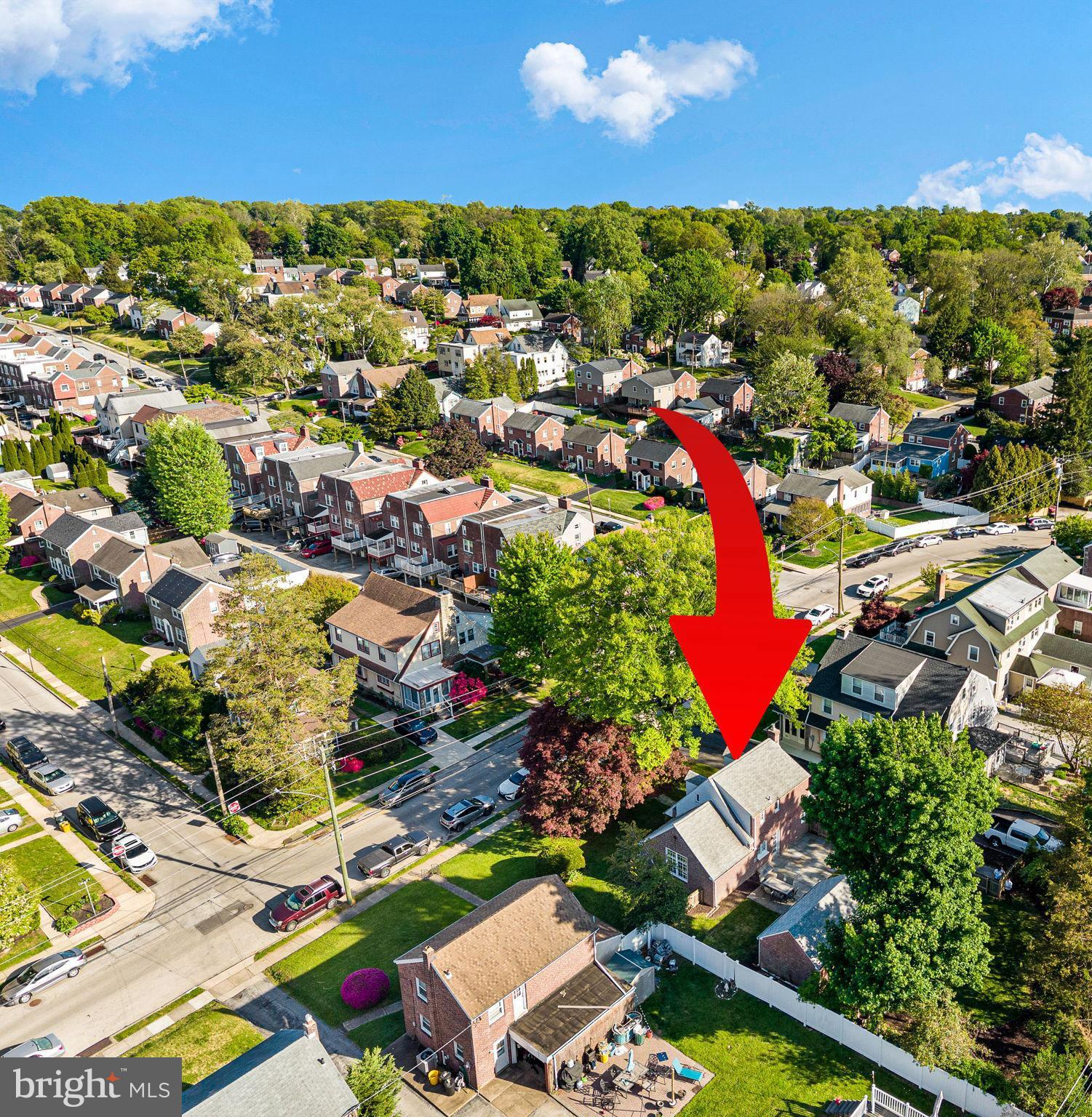 56 North Brookside Road Springfield, PA 19064 - Photo 29 of 32 Rear aerial view of the neighborhood