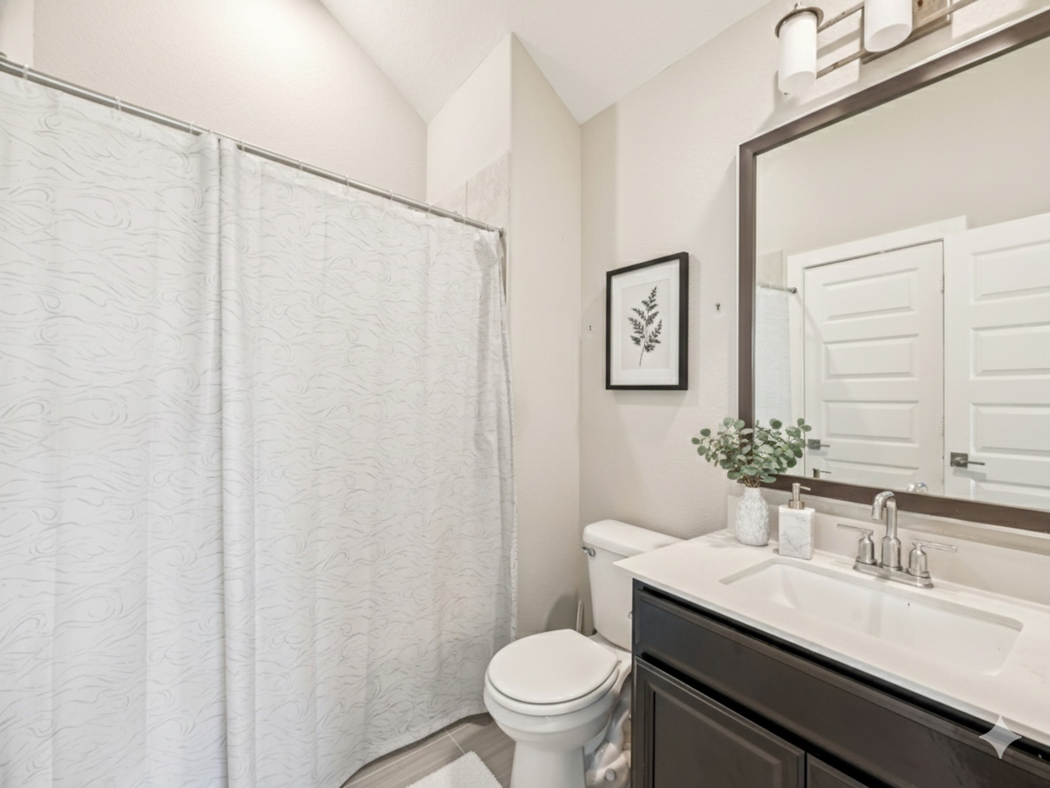 2505 Hatton Terrace Lane Pearland, TX 77089 - Photo 30 of 44 a bathroom with a granite countertop sink toilet and a mirror
