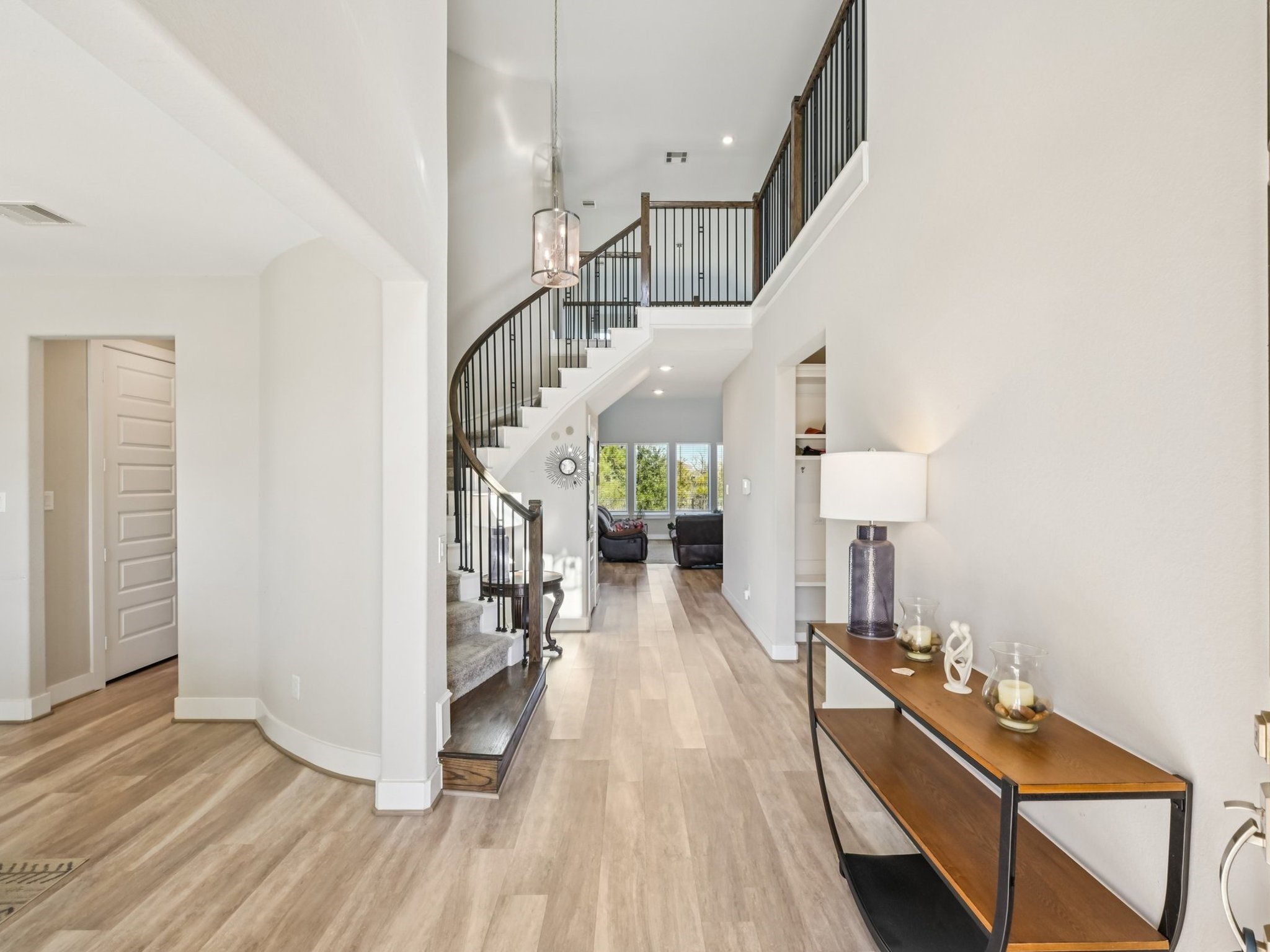 2505 Hatton Terrace Lane Pearland, TX 77089 - Photo 4 of 44 a view of a living room with furniture and wooden floor