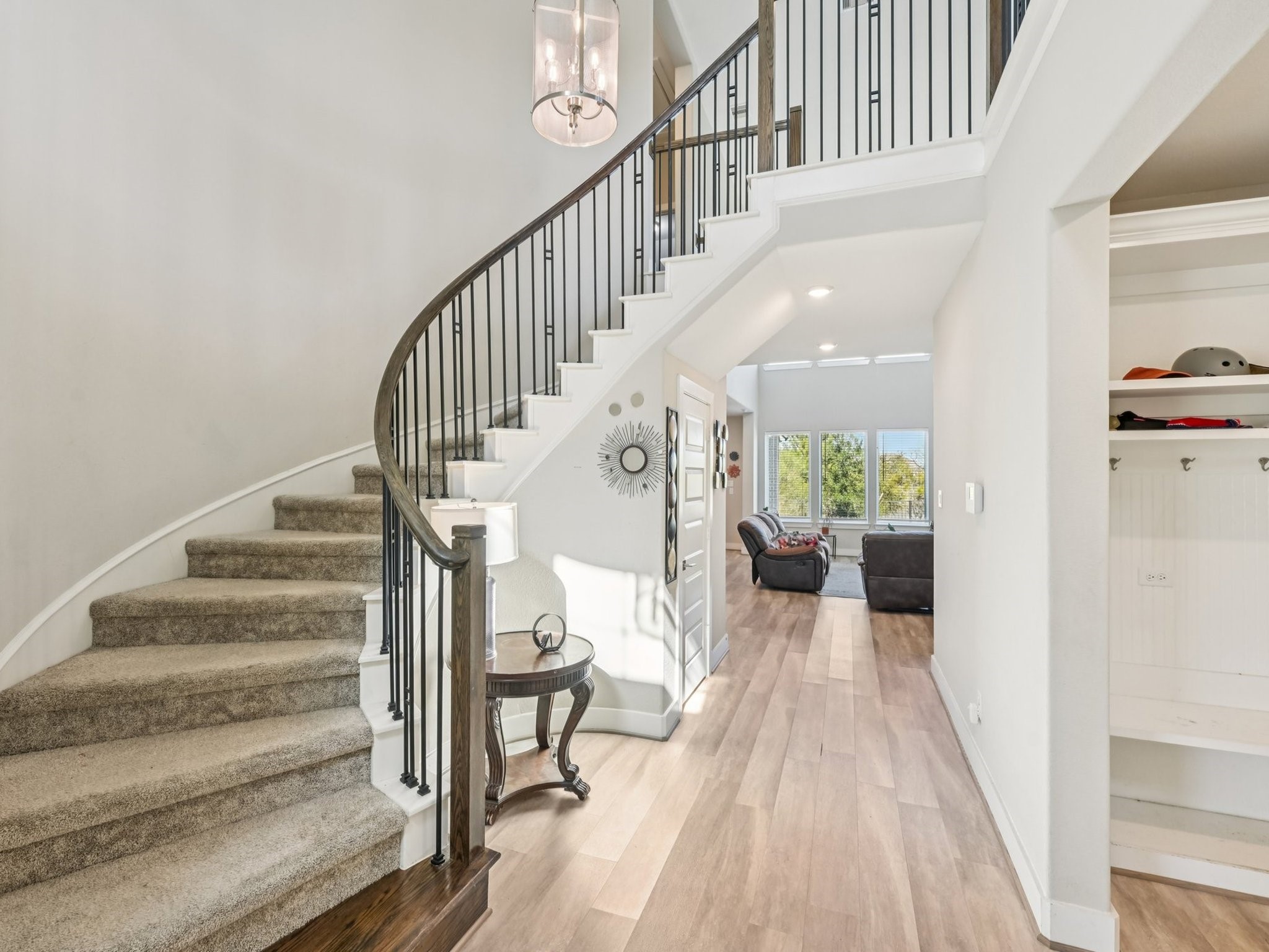 2505 Hatton Terrace Lane Pearland, TX 77089 - Photo 5 of 44 a view of entryway livingroom and hall with wooden floor
