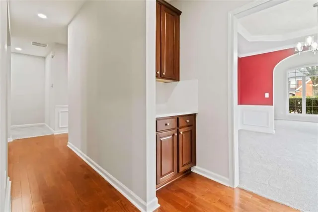 a view of an empty room