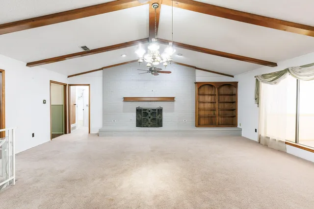 a close view of fireplace