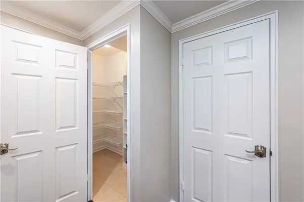 a view of a closet area