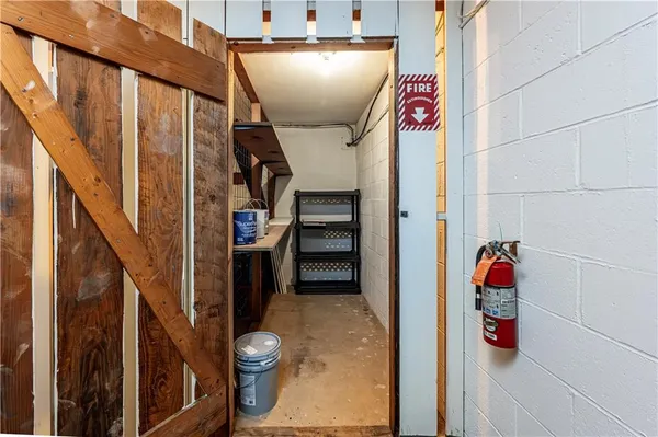 a view of storage and utility room