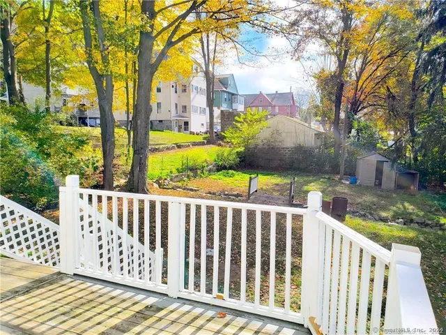 a view of a wooden fence