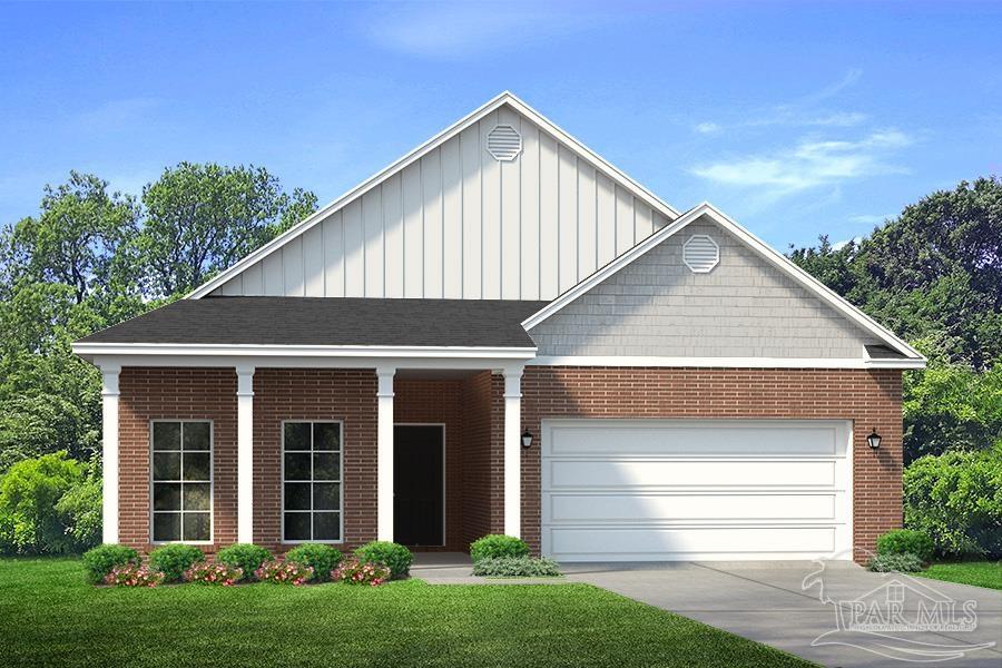 7774 Burnside Loop Pensacola, FL 32526 - Photo 2 of 3 front view of a house with a yard