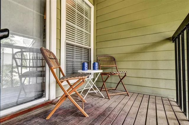 a house view with a seating space