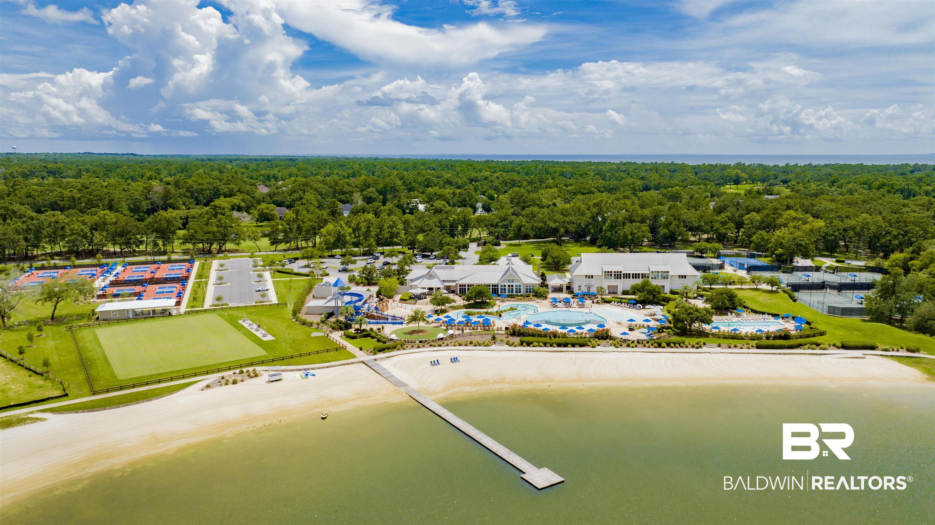 18269 Colony Drive, Unit 601 Fairhope, AL 36532 - Photo 41 of 47 Drone / aerial view featuring a water view