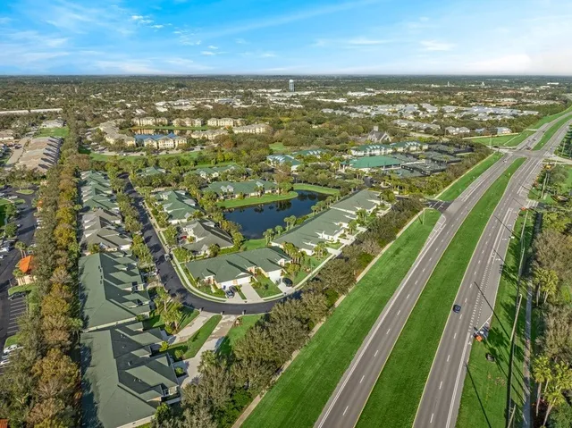 a view of a city with an ocean view
