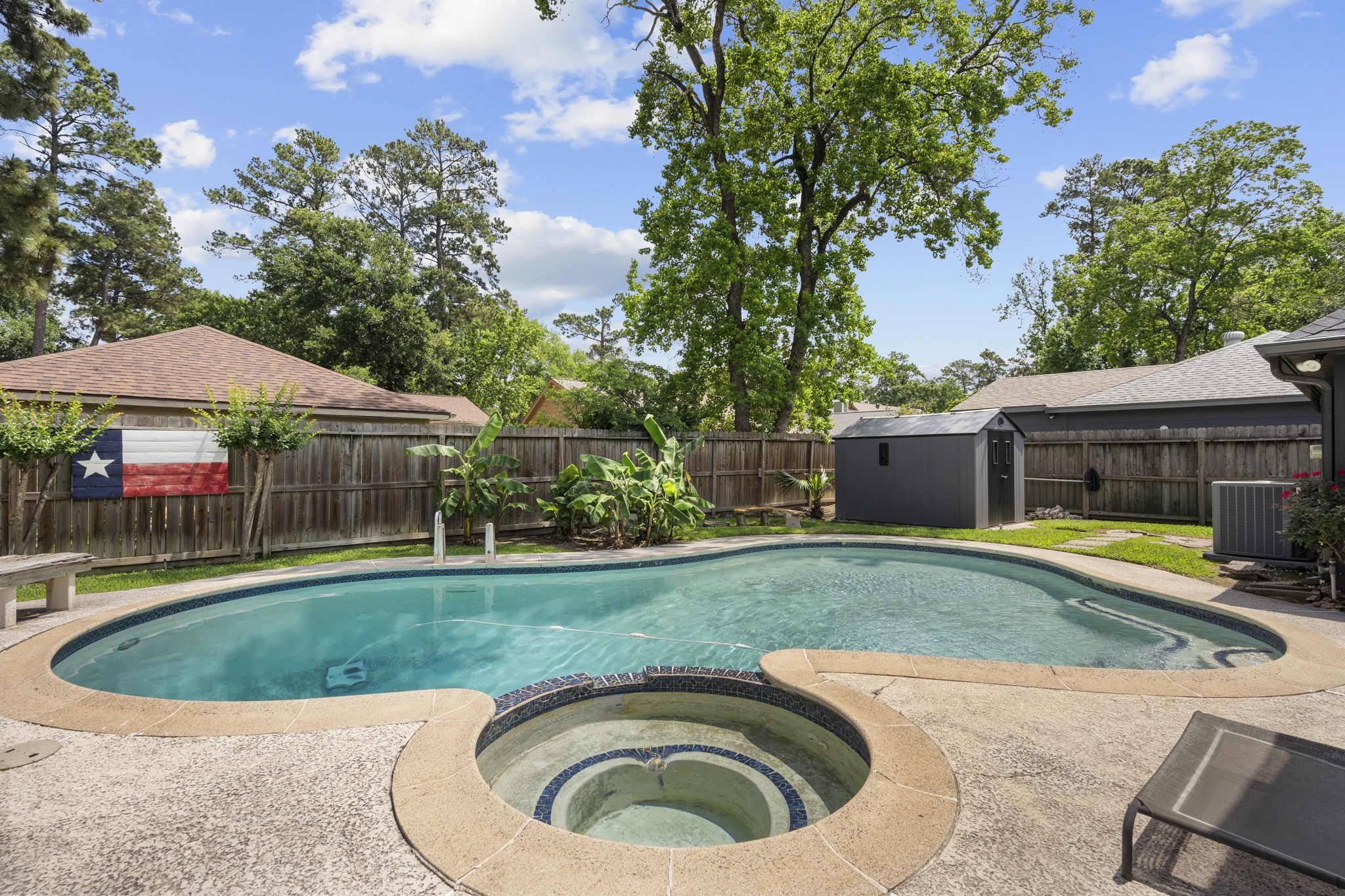 19602 Dianeshire Drive Spring, TX 77388 - Photo 2 of 37 a view of a swimming pool with a patio