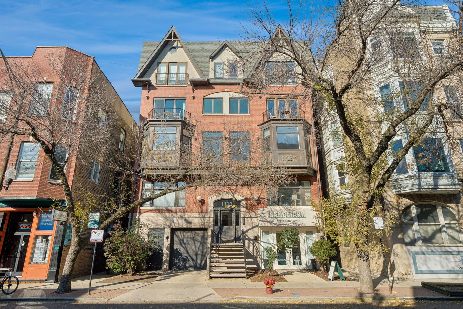 a view of a building with many windows