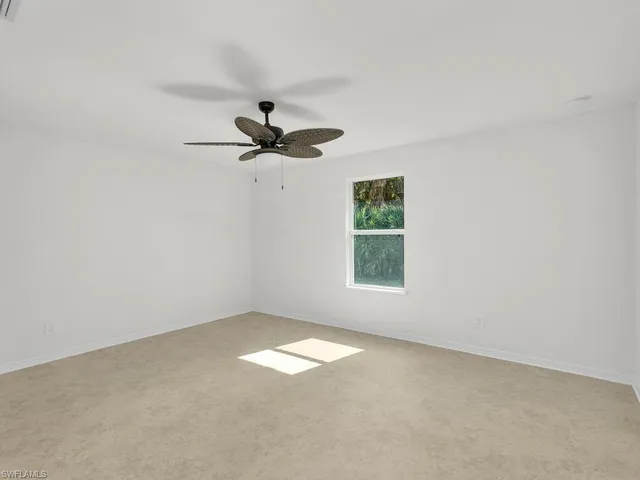 an empty room with a window
