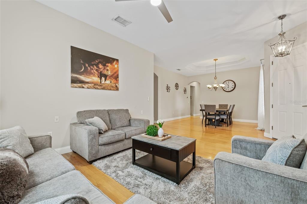 22623 Cliffside Way Land O' Lakes, FL 34639 - Photo 25 of 49 a living room with furniture and wooden floor