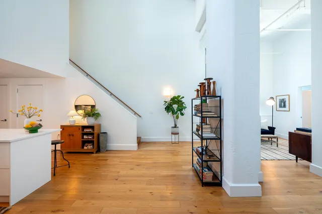 a view of a living room washer and dryer