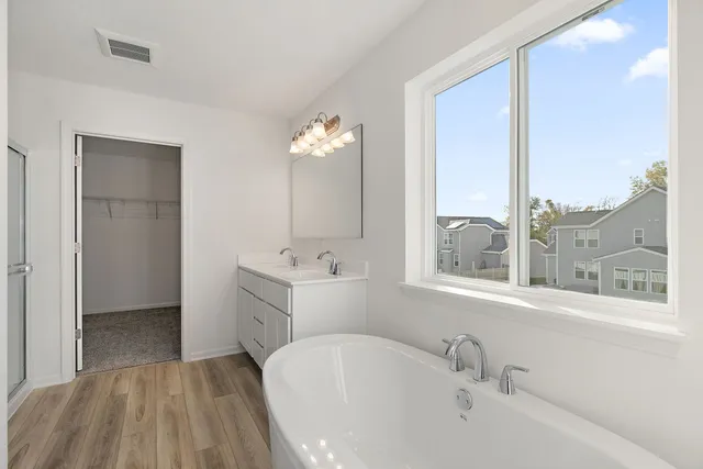 a bathroom with a sink and a bathtub