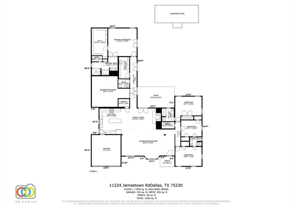 11224 Jamestown Road Dallas, TX 75230 - Photo 40 of 40 a picture of floor plan