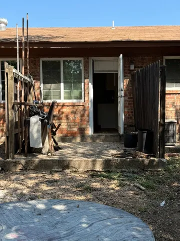 a view of outdoor space and deck area