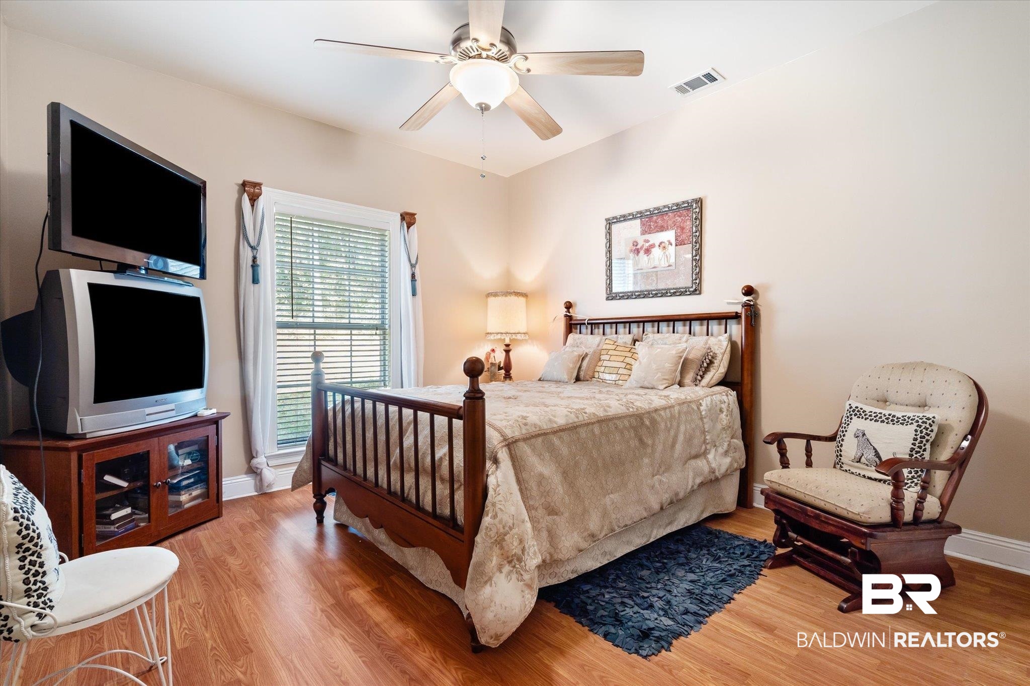 2400 Waterford Road Semmes, AL 36575 - Photo 18 of 30 Bedroom with light wood finished floors and a ceiling fan