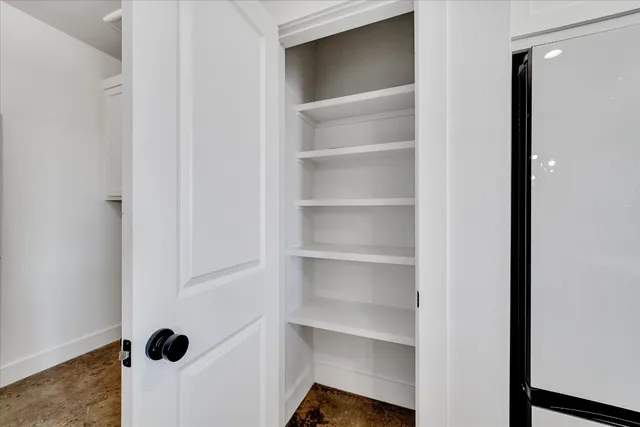 a view of a walk in closet